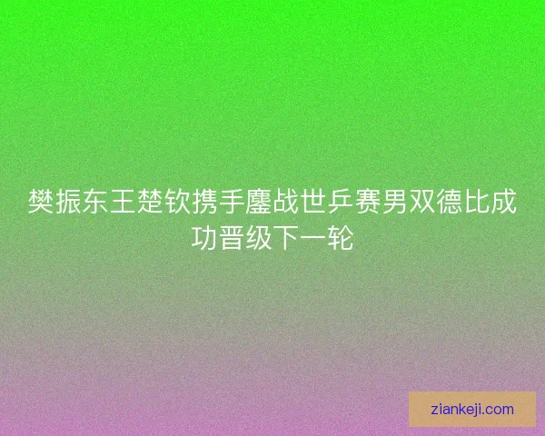 樊振东王楚钦携手鏖战世乒赛男双德比成功晋级下一轮